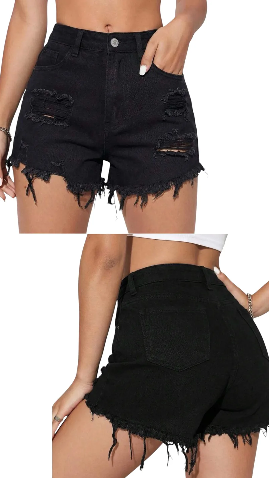 Short oscuro rotos